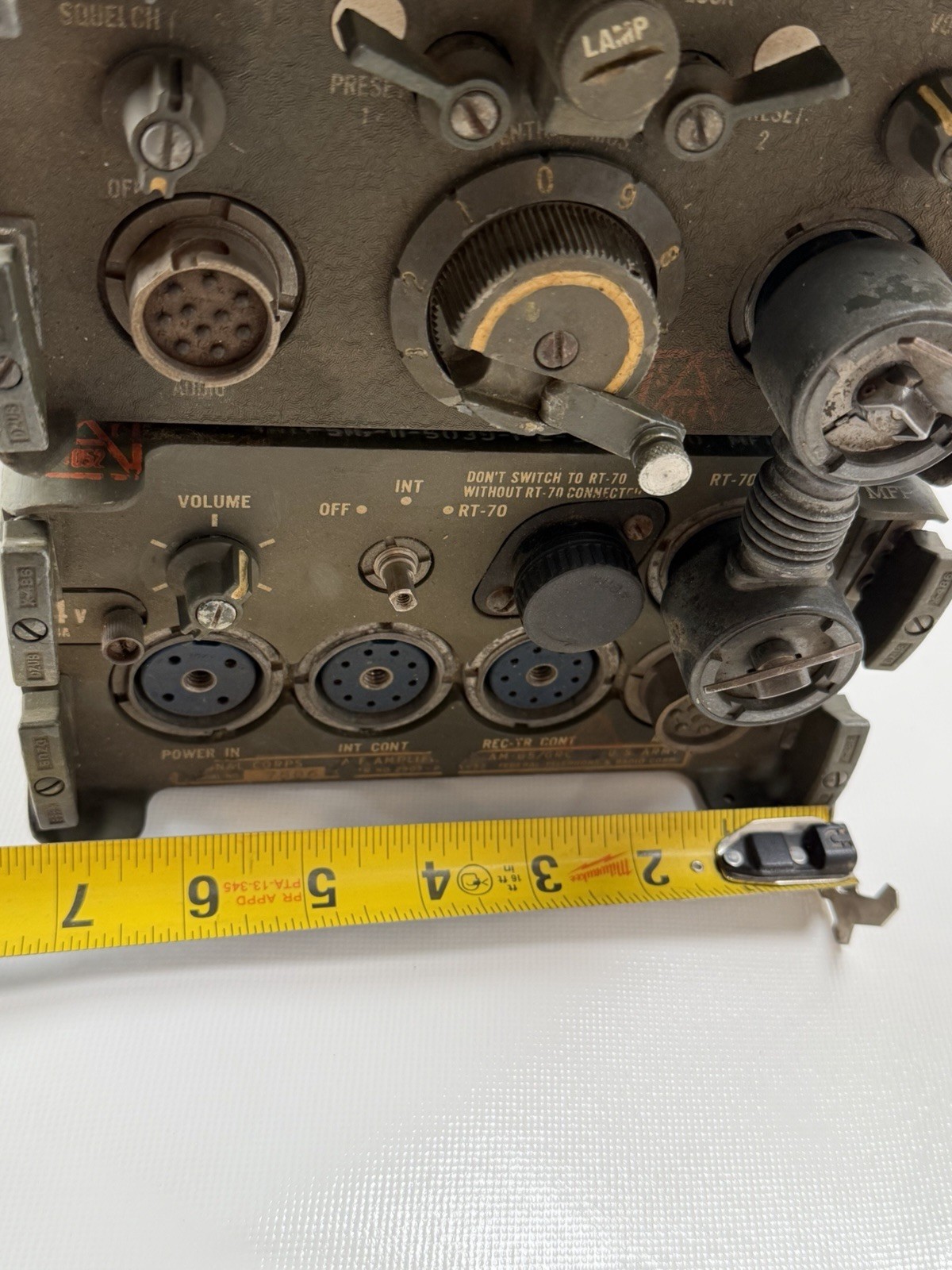 US Army Signal Corps AM-65/GR Military Radio Audio Amplifier RT-70 33lb