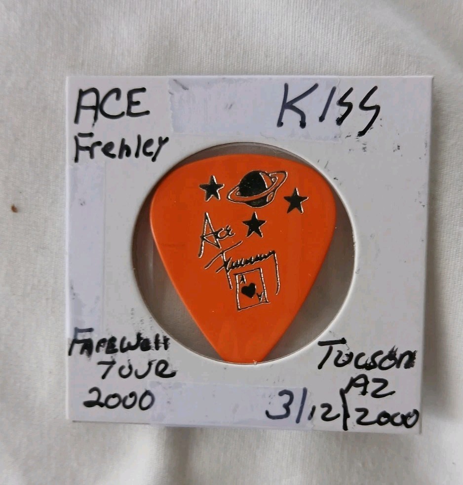 Kiss Ace Frehley Guitar Pick Farewell Tour 2000 Tucson Arizona March 12, 2000