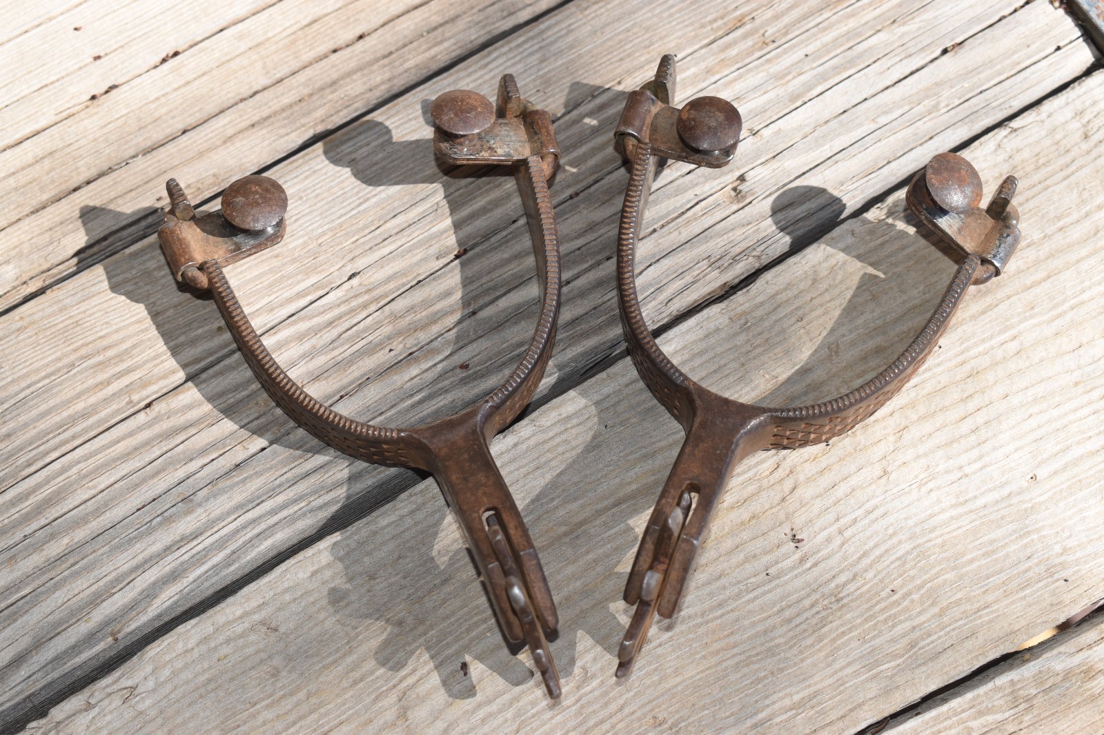HANDMADE MAKER MARKED SPURS ~ RASP SPURS