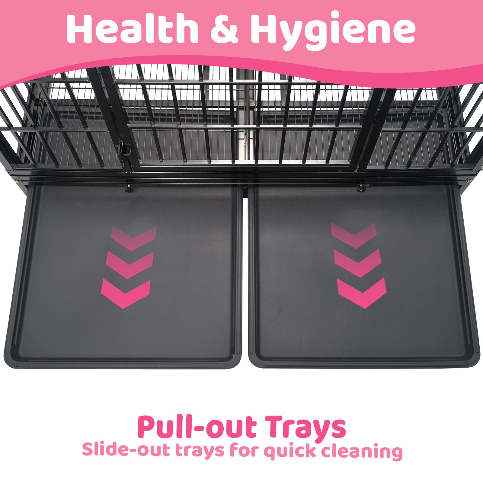 47 in Large Dog Crate Dog Kennel Indoor Stackable, Big Dog Cage for Large Dogs