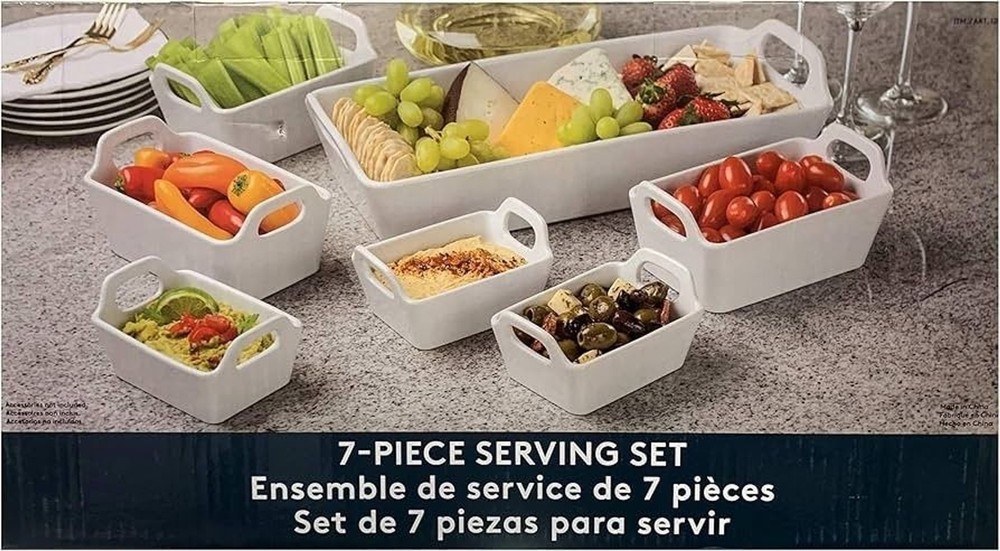 Baum 7-PIECE SERVING SET Ceramic Stoneware Nesting