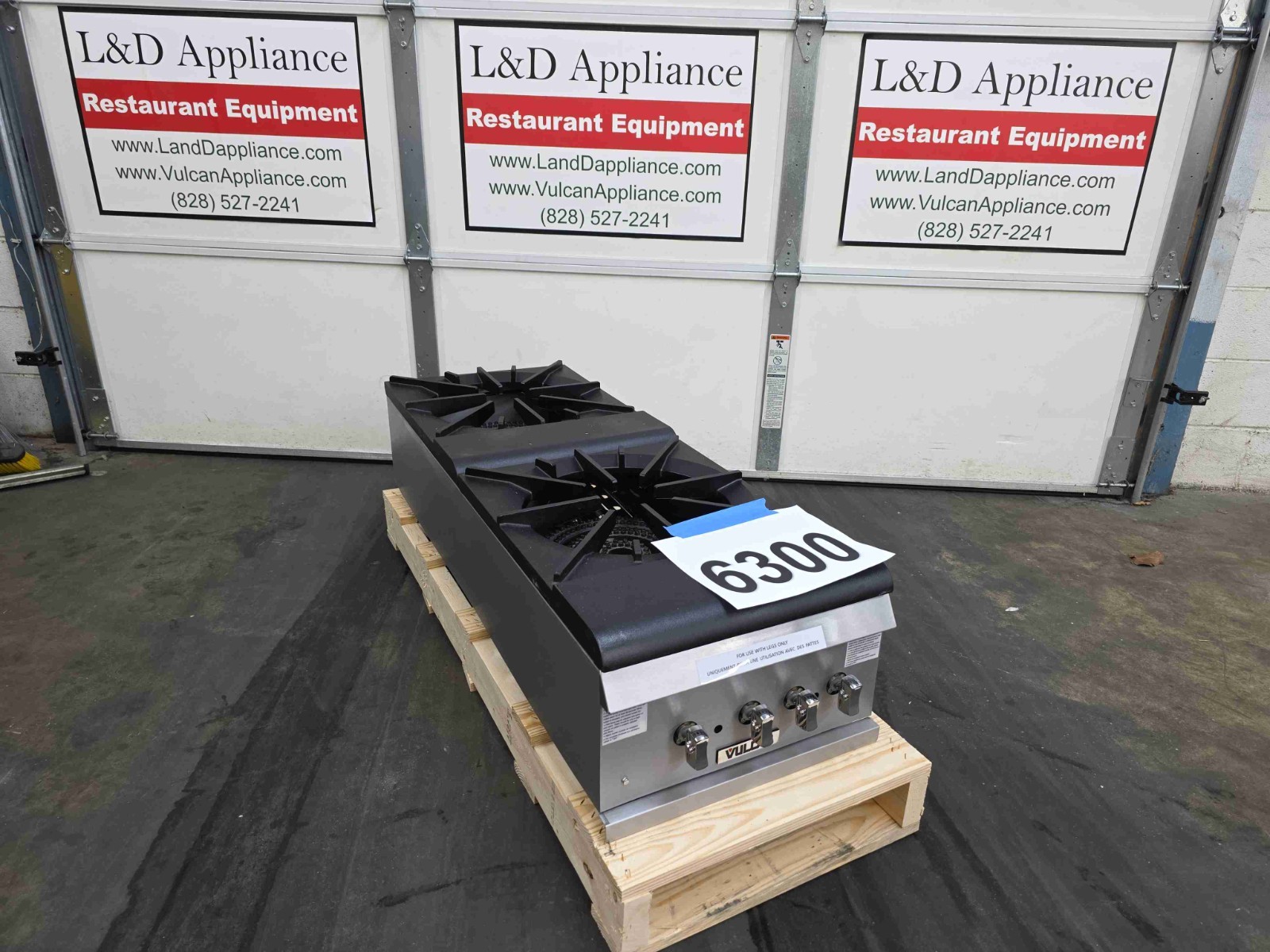 6300 S/D Vulcan Double Gas Stock Pot 2 Burners with Floor Legs, Model: VSP200F-1