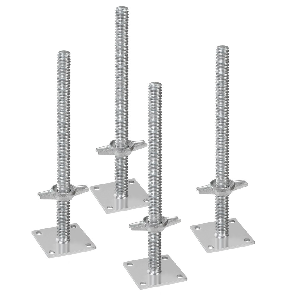 4-Pack Adjustable Leveling Jacks Solid Screw for Baker-Style Scaffolding