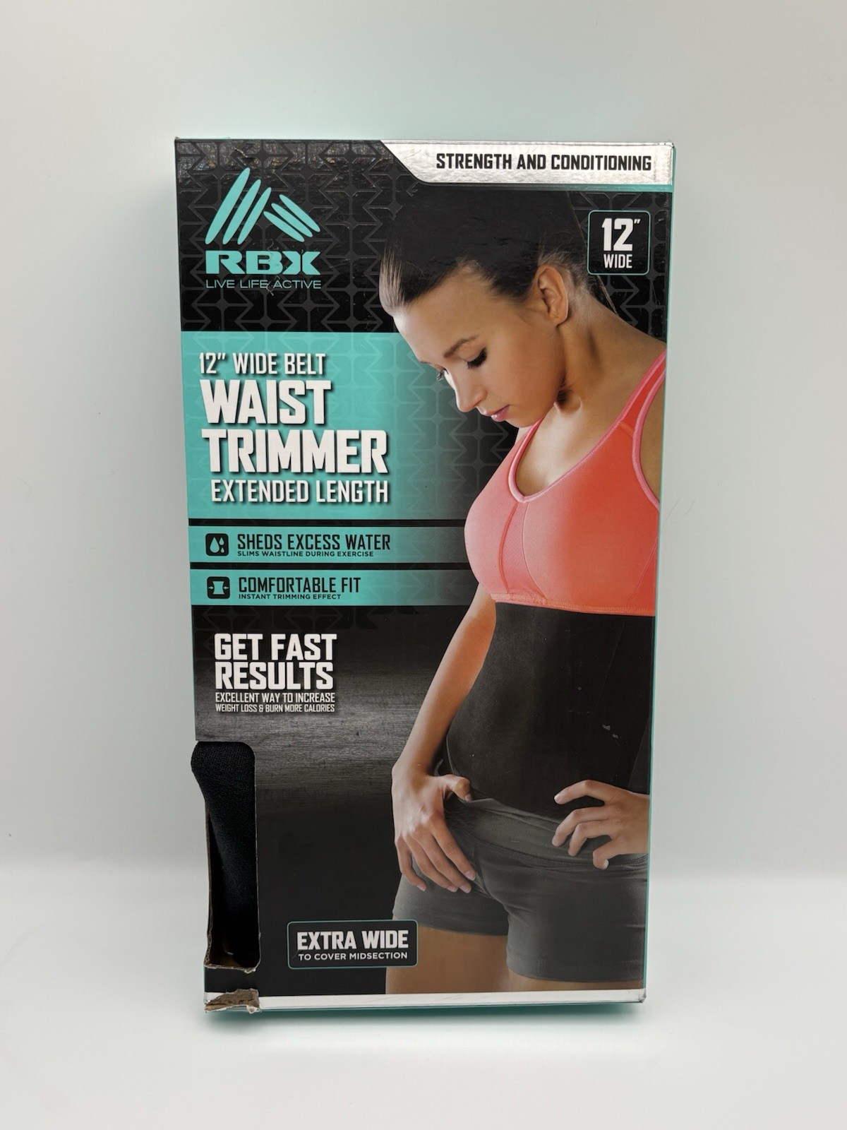 Reebok Waist Trimmer 12 In. Extended Length Xtra Wide Strength Conditioning NEW