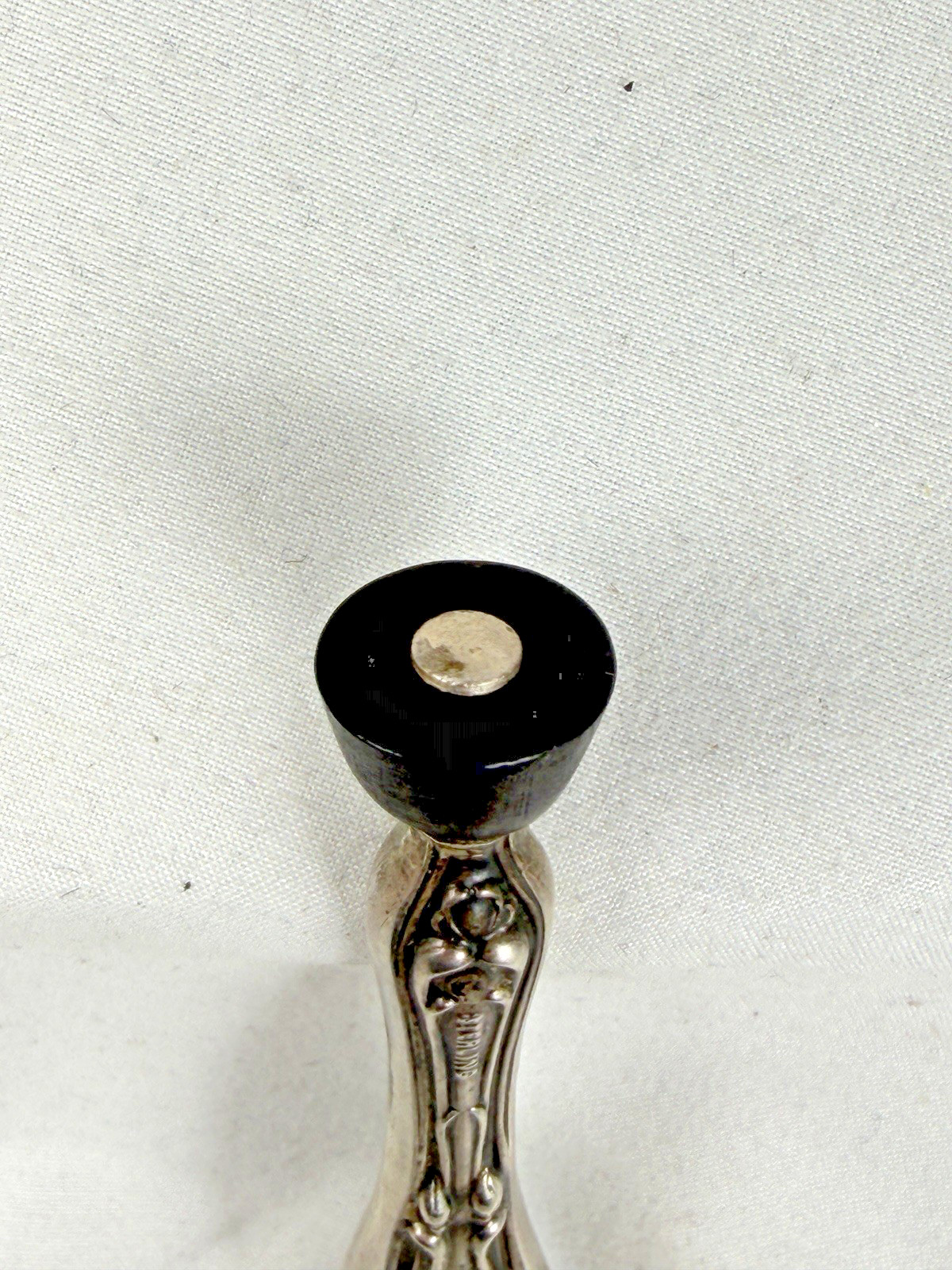 Sterling Silver Telephone Dialer Tobacco Pipe Tamper Baroque Art Nouveau No Mono