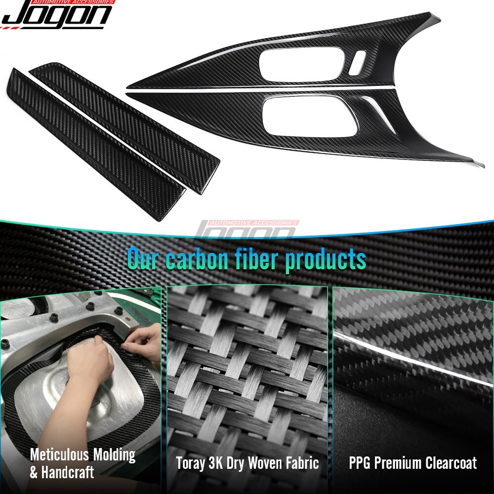 Dry Carbon Front Rear Door Handle Panel Trim For Acura Integra Type S A-Spec 23+