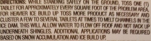 10 Ice Snow Dam Melting Pills 3 Inches Roofs Driveways Works on Contact