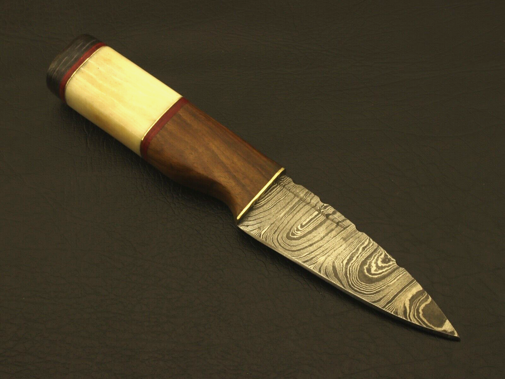 8 inches Celtic Scottish Dirk SGIAN DUBH DAGGER Bone Handle Knife.