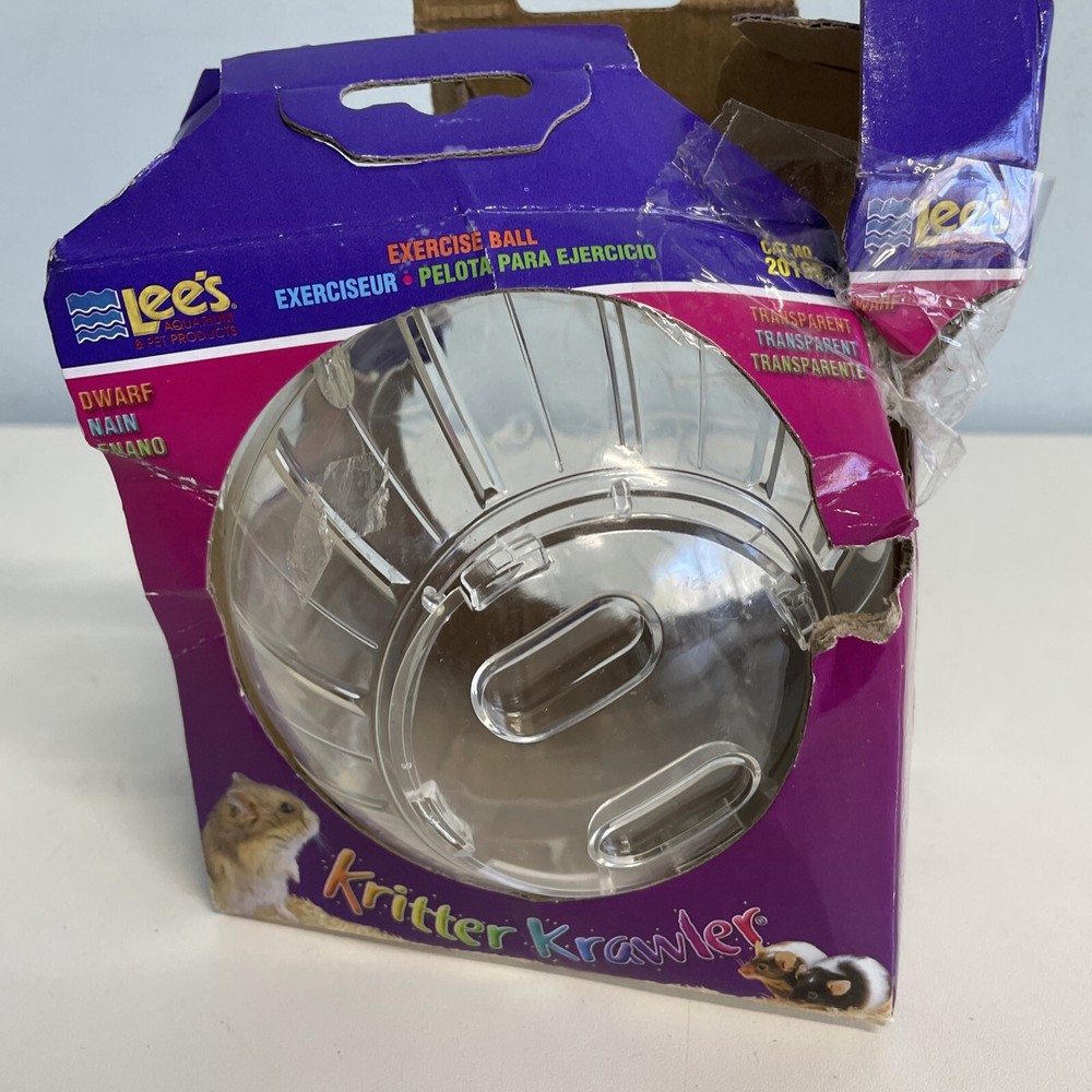 Lee's Kritter Krawler Mini Exercise Ball 5" Clear Open/Return
