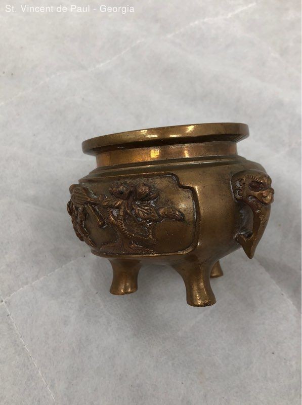 Bronze Engraved Bird Incense Burner 400g