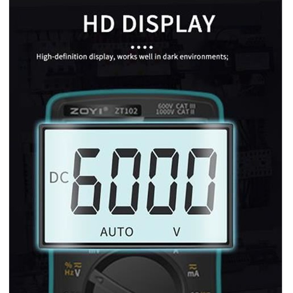 6000 counting Digital Multimeter Voltmeter Volt Meter Ohmmeter Auto Range Tester