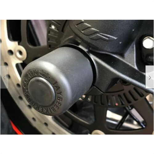 TRIUMPH SPEED TRIPLE 1200 RR FRONT WHEEL CRASH PROTECTION PUCKS KNOBS SLIDERS