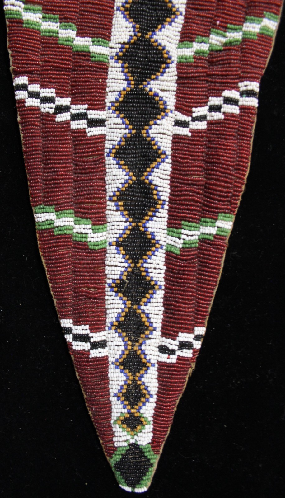 VERY LARGE Vintage Beaded Plains Tab Bag