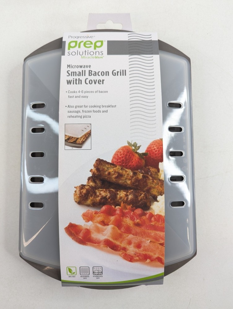Prep Solutions Microwave Bacon Grill with Vented Cover Small - NEW