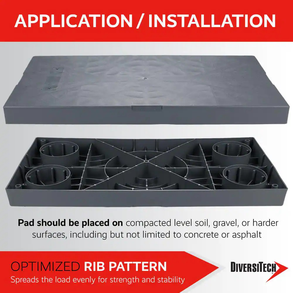 18 In. X 38 In. X 3 In. E Lite Plastic Mini Split Condensor Pad