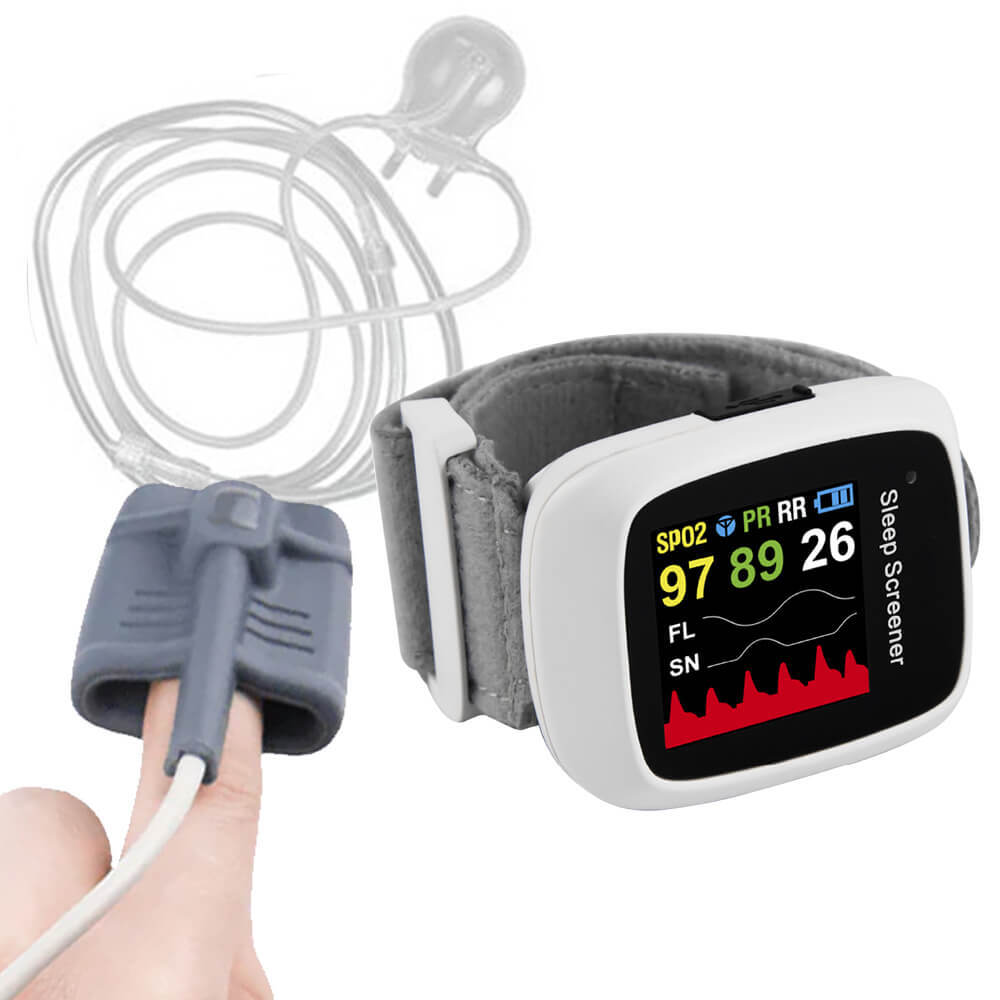 Continuous Pulse Oximeter w Oral/nasal Cannula Measure Snoring Respiratory Rate