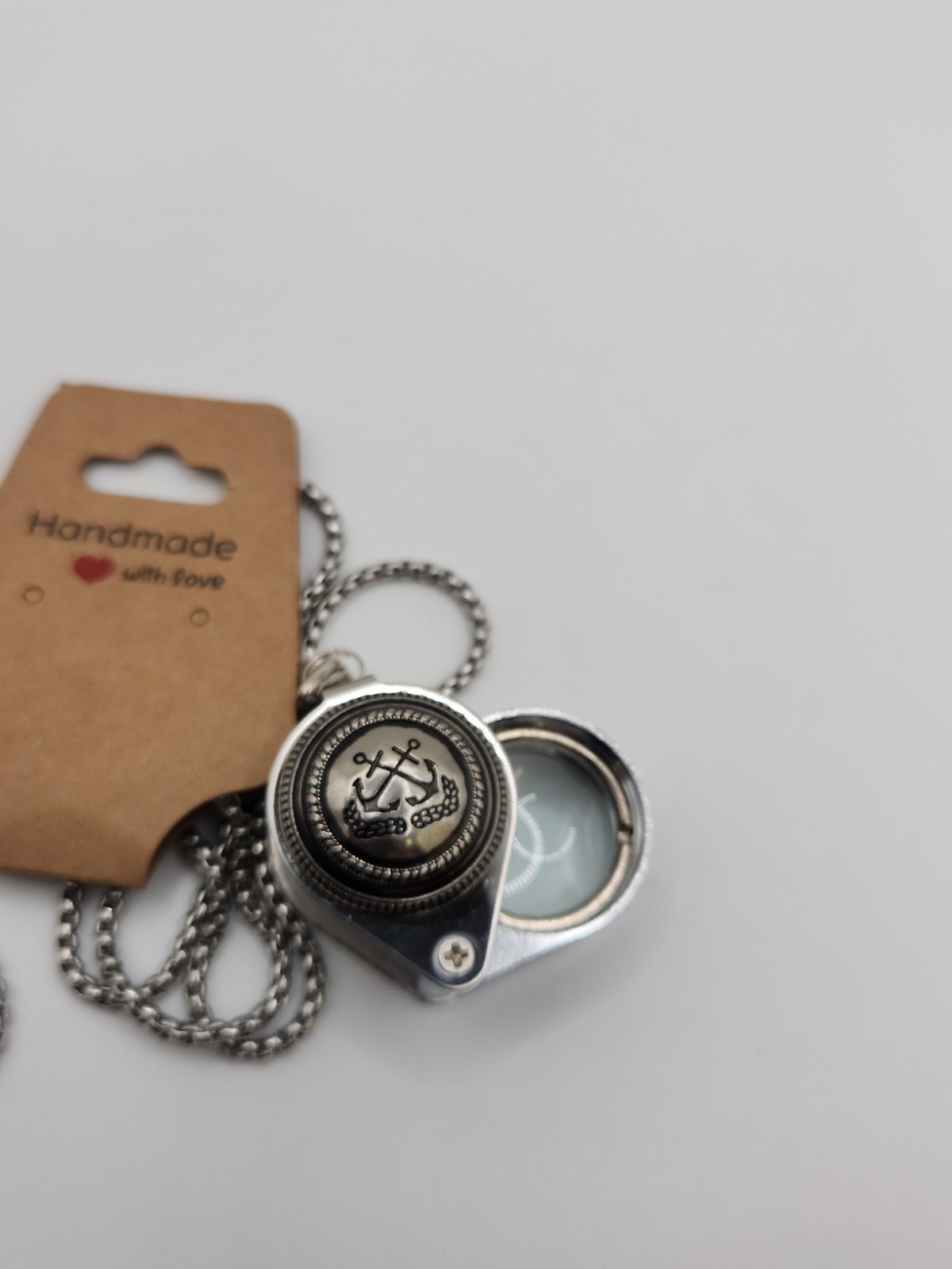 30× Jewelers Loupe Necklace Magnifier Loop Magnifying Glass Jewelry Nautical