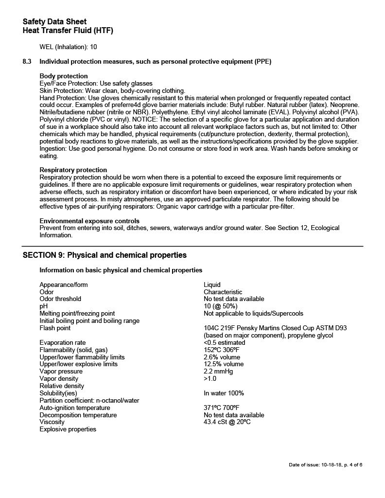 PROPYLENE GLYCOL FOR CHILLERS - 5 gallon
