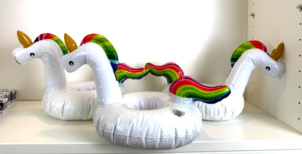 inflatable unicorn koozie