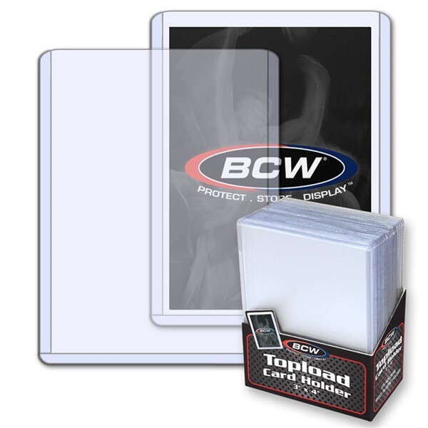 Case 1000 BCW 3x4 Baseball Trading Card Hard Plastic Topload Holders toploaders