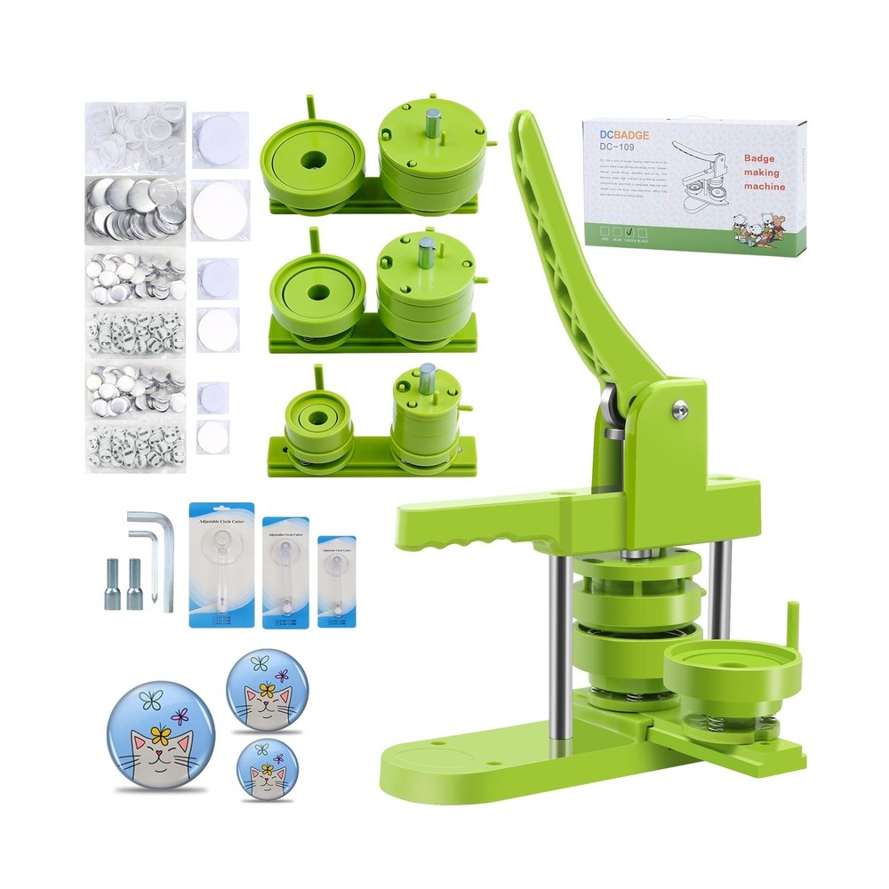 Button Maker Machine Multiple Sizes, Diy Pin Maker Button Press Machine 1.25+...