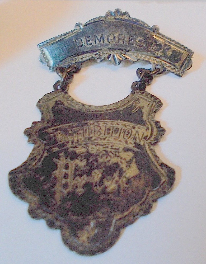 Antique DEMOREST PROHIBITION PRIZE MEDAL . Silver