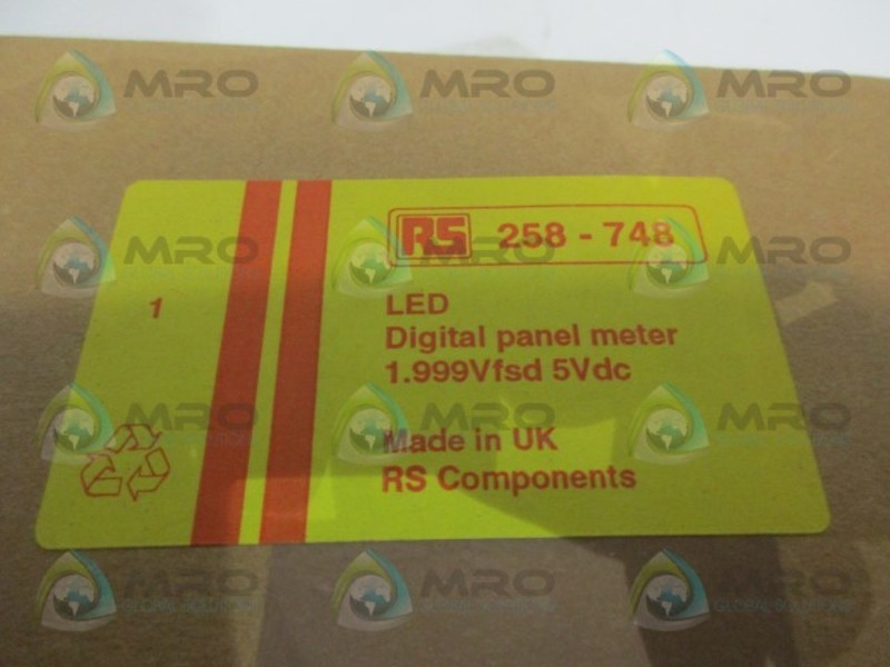 RS COMPONENTS 258-748 LED DIGITAL PANEL METER NSFS