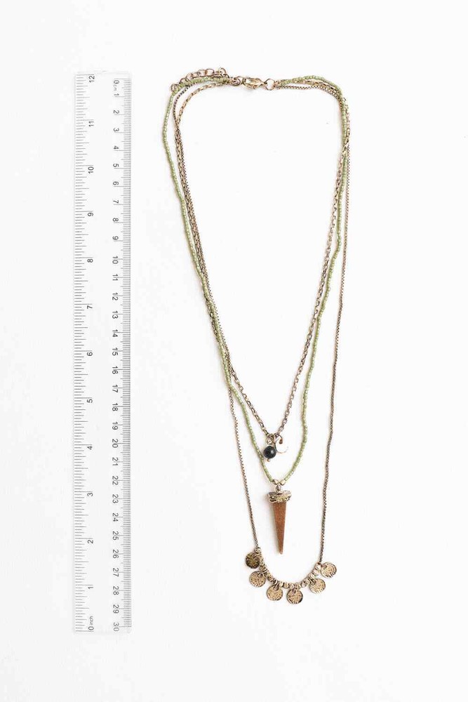 Layered Point Pendant Boho Necklace
