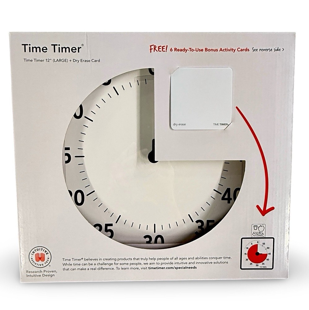 New Time Timer 12 Inch Large Visual Countdown Timer Open Box No Cards Tested