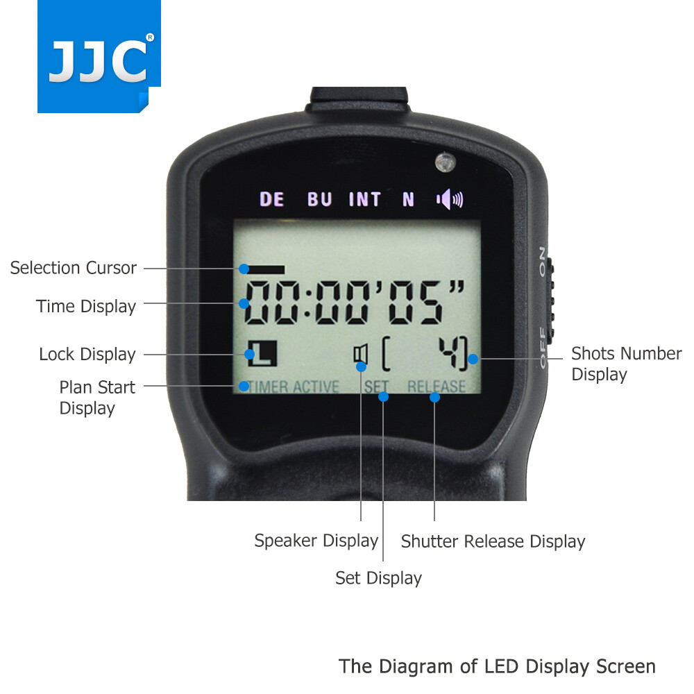 JJC LCD Timer Remote Control for Canon EOS 6D 50D 40D 30D 1D IV Replace TC-80N3