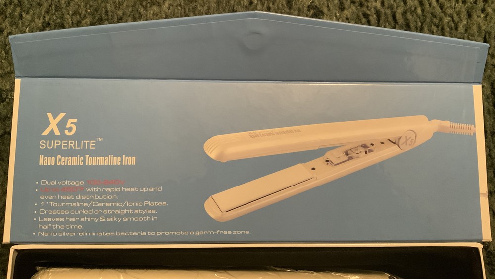 X5 Superlite 1"Ceramic-Ionic Floating Plates Flat Iron+nano silver Antibacterial