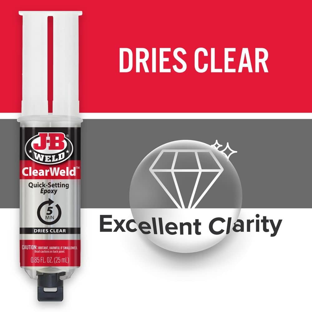 0.85 oz. ClearWeld Quick-Set Epoxy Syringe