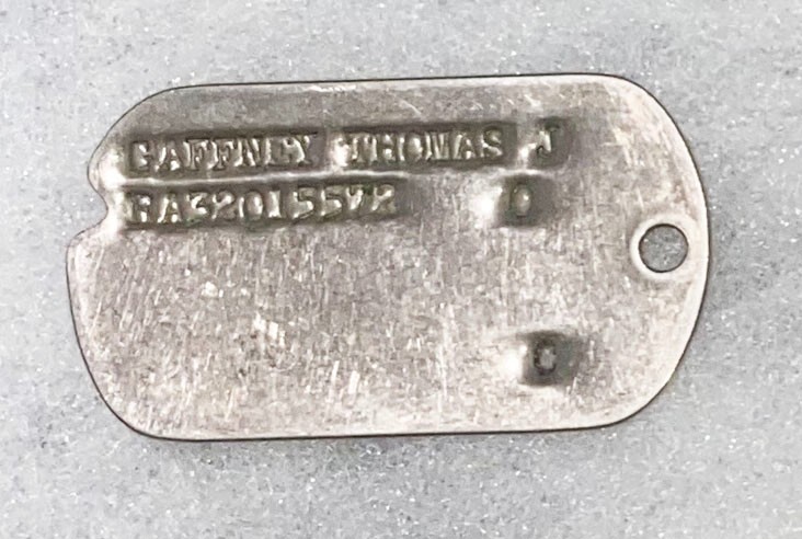 Post-WWII Thomas Gaffney Single Dog Tag