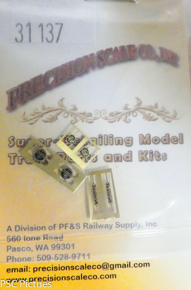 Precision Scale HO #31137 Baldwin Builder Plates (2), Superheater Plates (2)