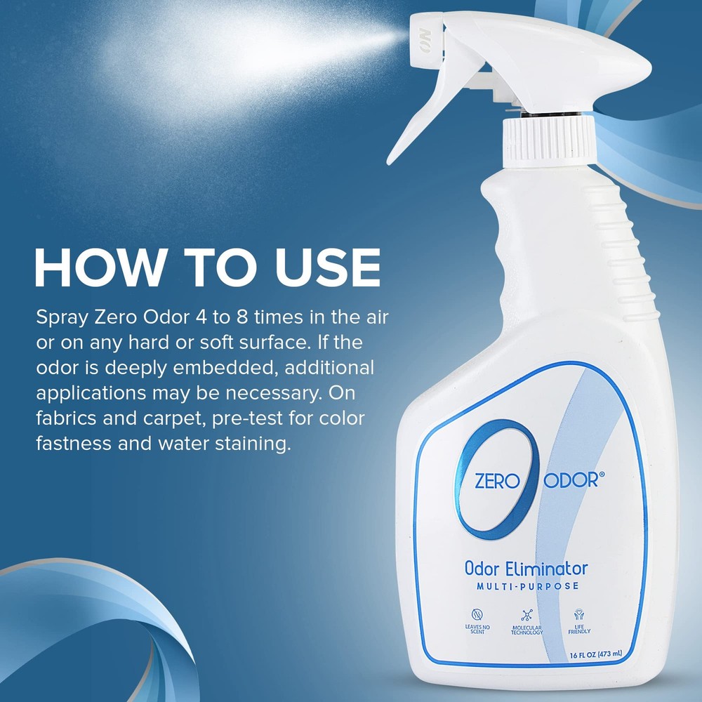 Zero Odor – MultiPurpose Odor Eliminator Air & Surface Odor – Technology for...