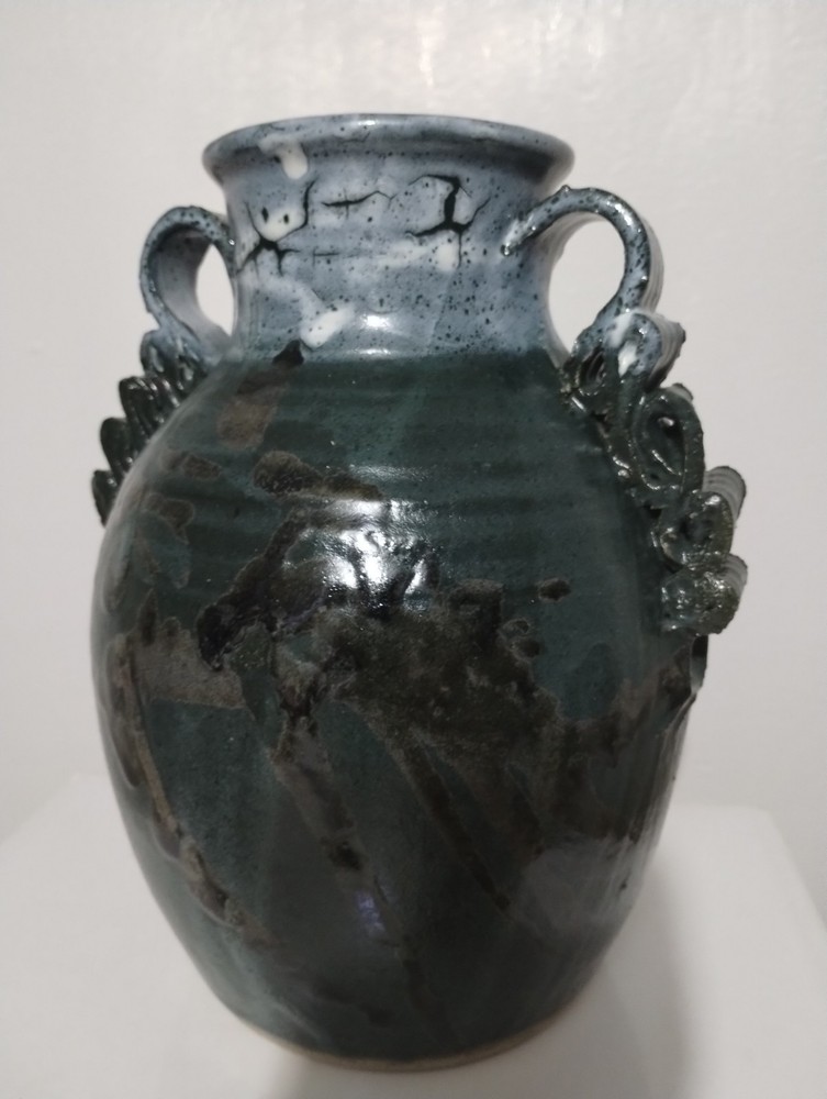 SIGNED - STUDIO POTTERY ART VASE 10"×8"