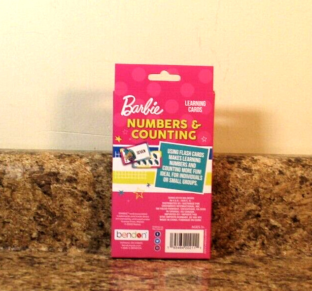 Barbie Numbers & Counting Flash Learning Cards NEW