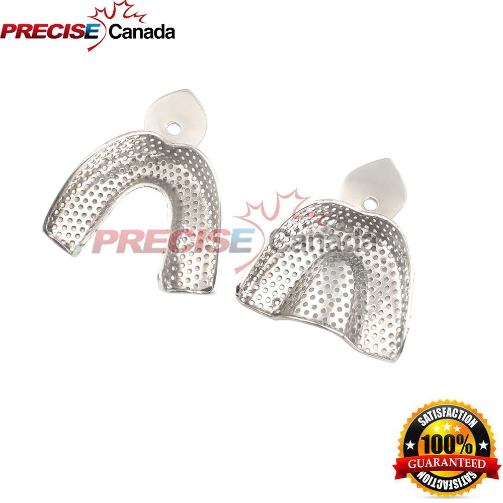 2 Pcs Impression Medium Tray Set Upper & Lower Dental Surgical Instruments