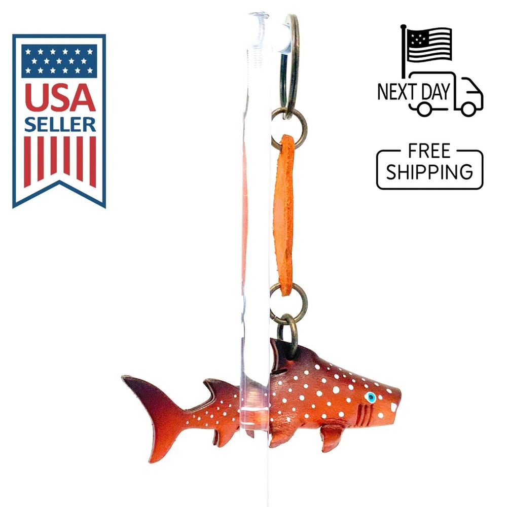 Whale shark Handmade Leather Keyring