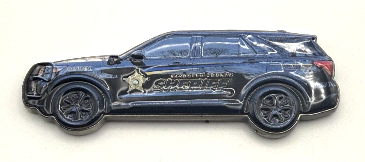G30 Randolph County Sheriff Police Vehicle Shaped North Carolina Challenge Coin