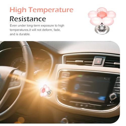 Push to Start Button Cover, Resin Flower Push Start Button Pink #Single-pack