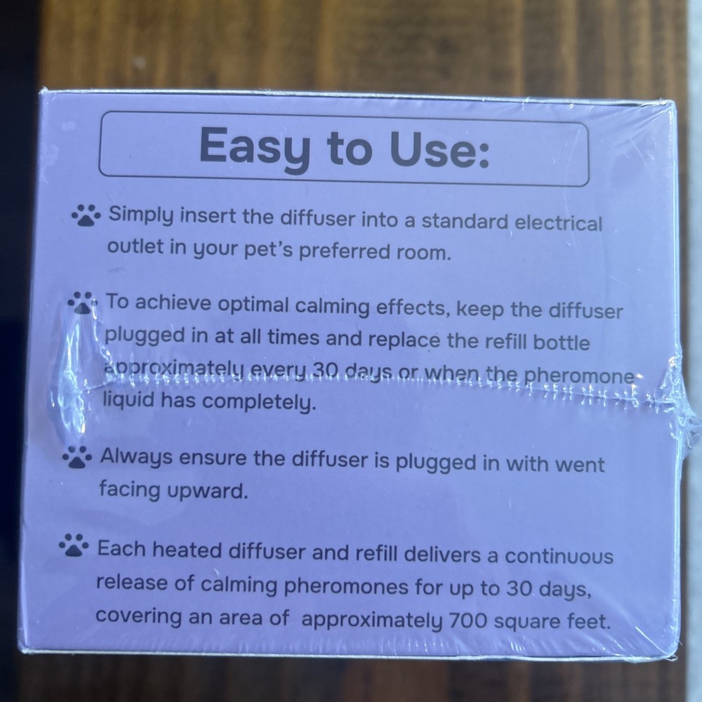 Dog Calming Pheromone Diffuser Kit 2 Pack Spray Control Purple