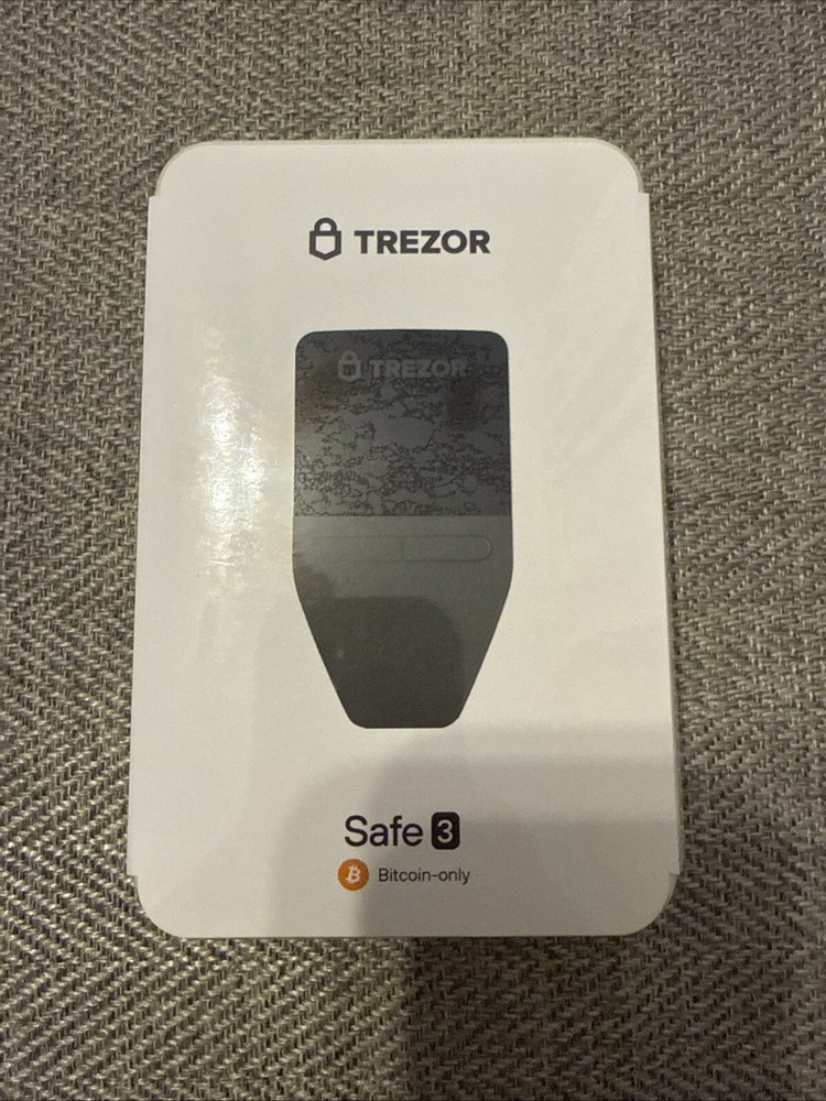 Trezor Hardware Wallet Safe 3 Crypto Secure Element Bitcoin Only Orange Oled 2FA
