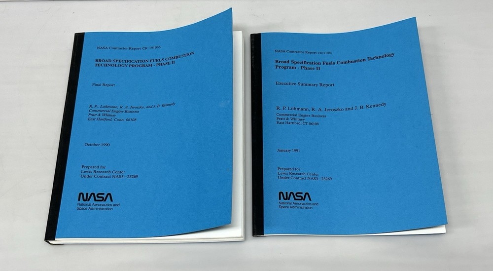 2 NASA Broad Specification Fuel Combustion Program Phase II CR-191066 Reports