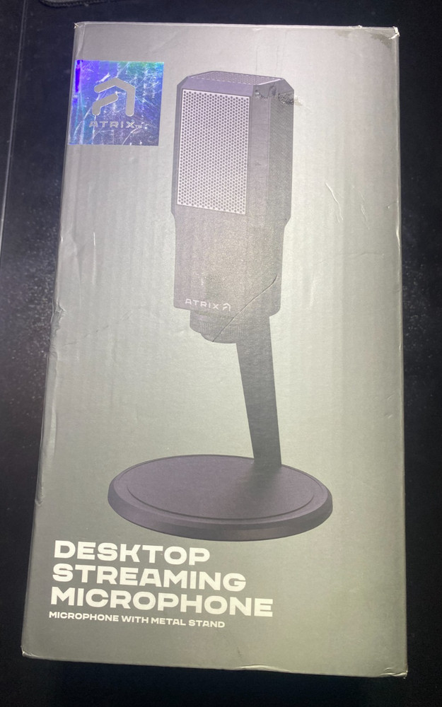 Atrix Desktop USB Streaming Microphone- Black