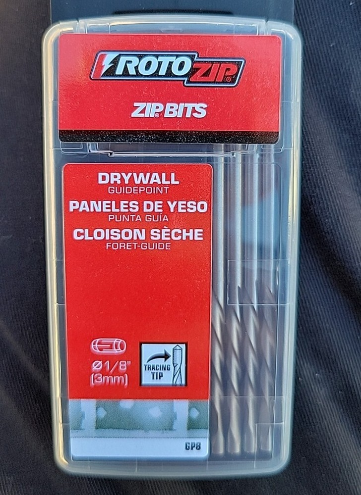 (2 PACK) Roto-Zip Drill Bits #GP8. Drywall Guidepoint Zipbits Drywall NEW