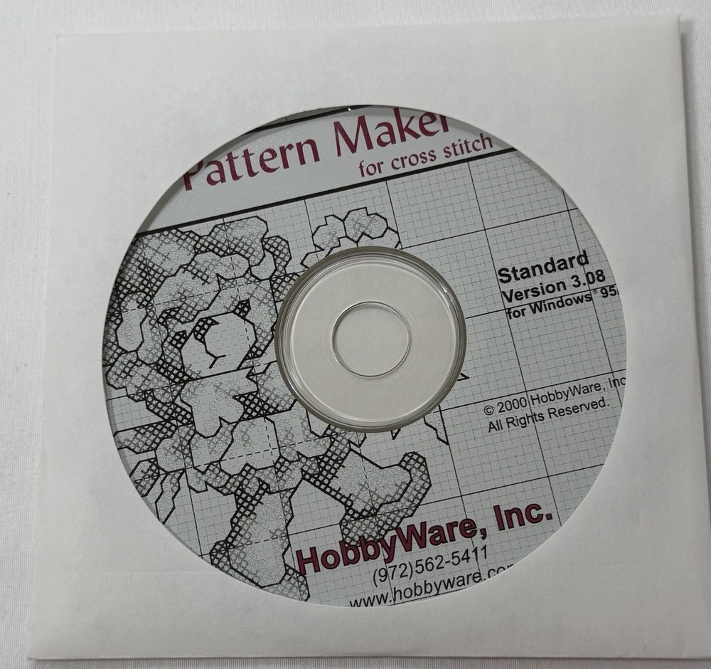 HobbyWare Pattern Maker for Cross Stitch Version 3.0 & Clipart Windows CD