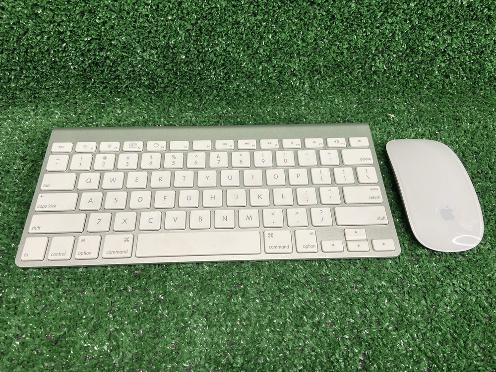 Apple A1314 Keyboard & A1296 Mouse Set, Wireless Bluetooth, Working,  Set 1