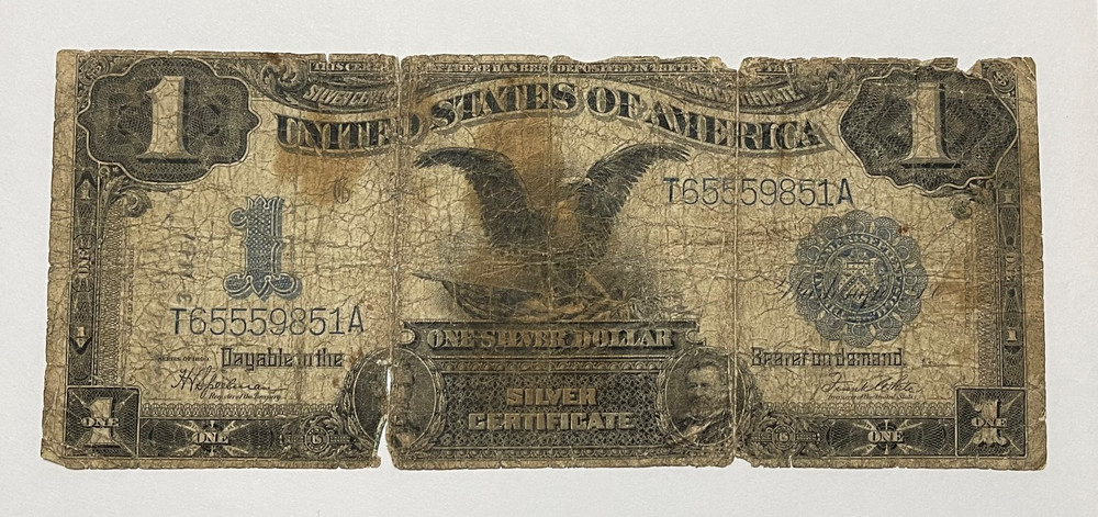 1899 $1 Silver Dollar Banknote — “Black Eagle Note.”  -