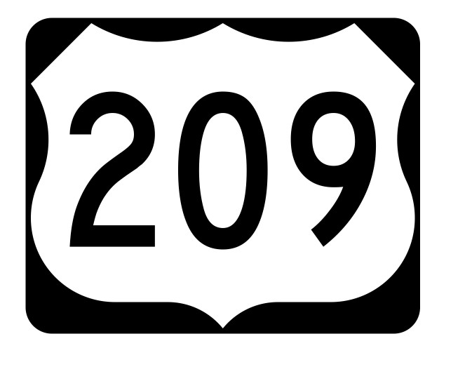 US Route 209 Sticker Decal